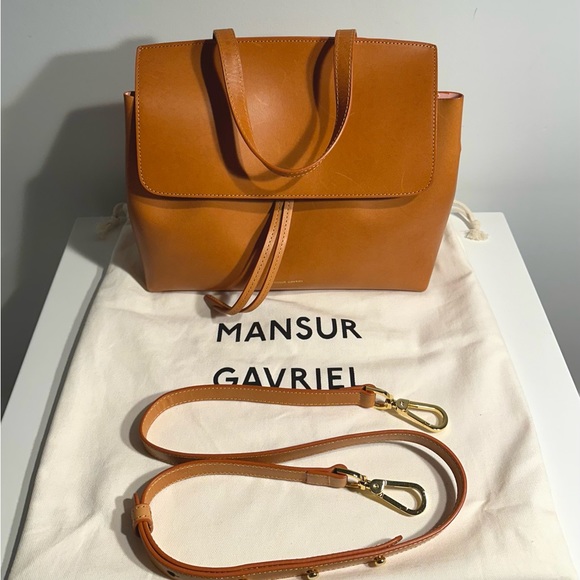 Mansur Gavriel Lady Bag- Regular Size, Camel Colour - Picture 1 of 13